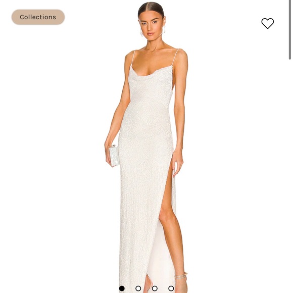 NWT Retrofete Katya Dress in Moonglow White Small Revolve - Picture 1 of 4